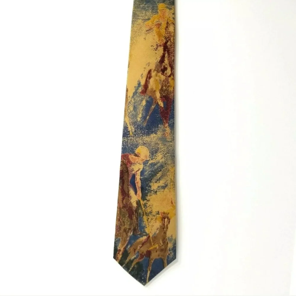 Vintage Polo Ralph Lauren Equestrian Derby Silk Tie
